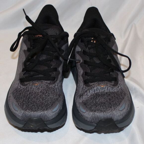 NIB HOKA ONE WOMEN'S CLIFTON 8 ACPR RUNNING SNEAKERS BLACK GRAY 7.5 - Picture 3 of 7